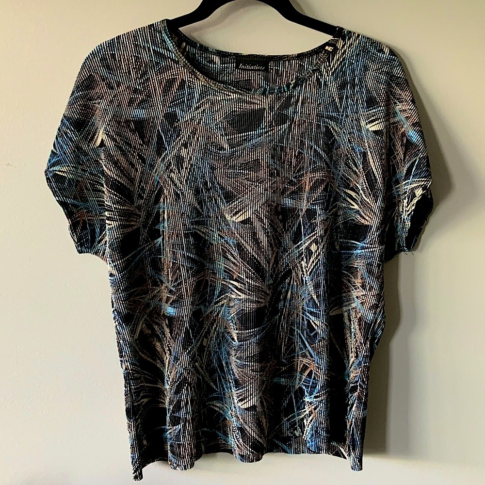 Pleated Short Sleeve Top